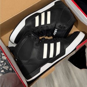 Adidas Men's Black and White Sneakers